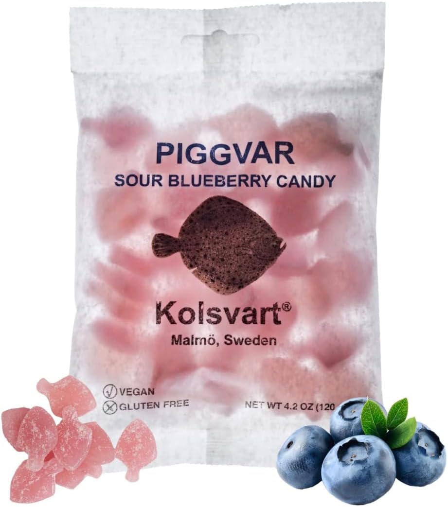 KOLSVART Swedish Candy Variety Pack, 4.2 oz Each - Sour Raspberry, Sour Blueberry, Classic Rasperry Berry, Elderflower & Black Currant Blend (Pack of 5) - Image 13