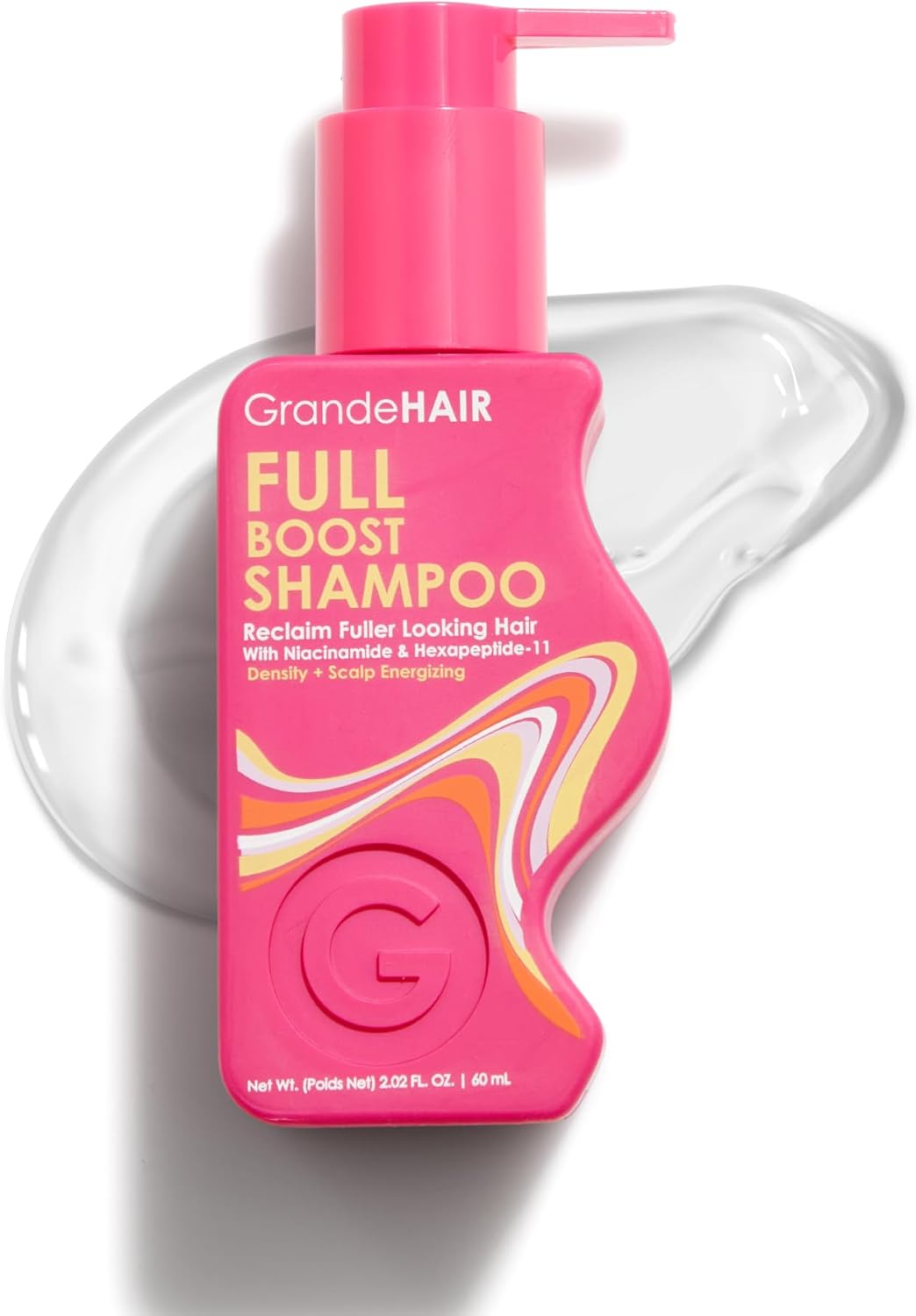 Grande Cosmetics GrandeHAIR Full Boost shampoo and conditioner bottles front view