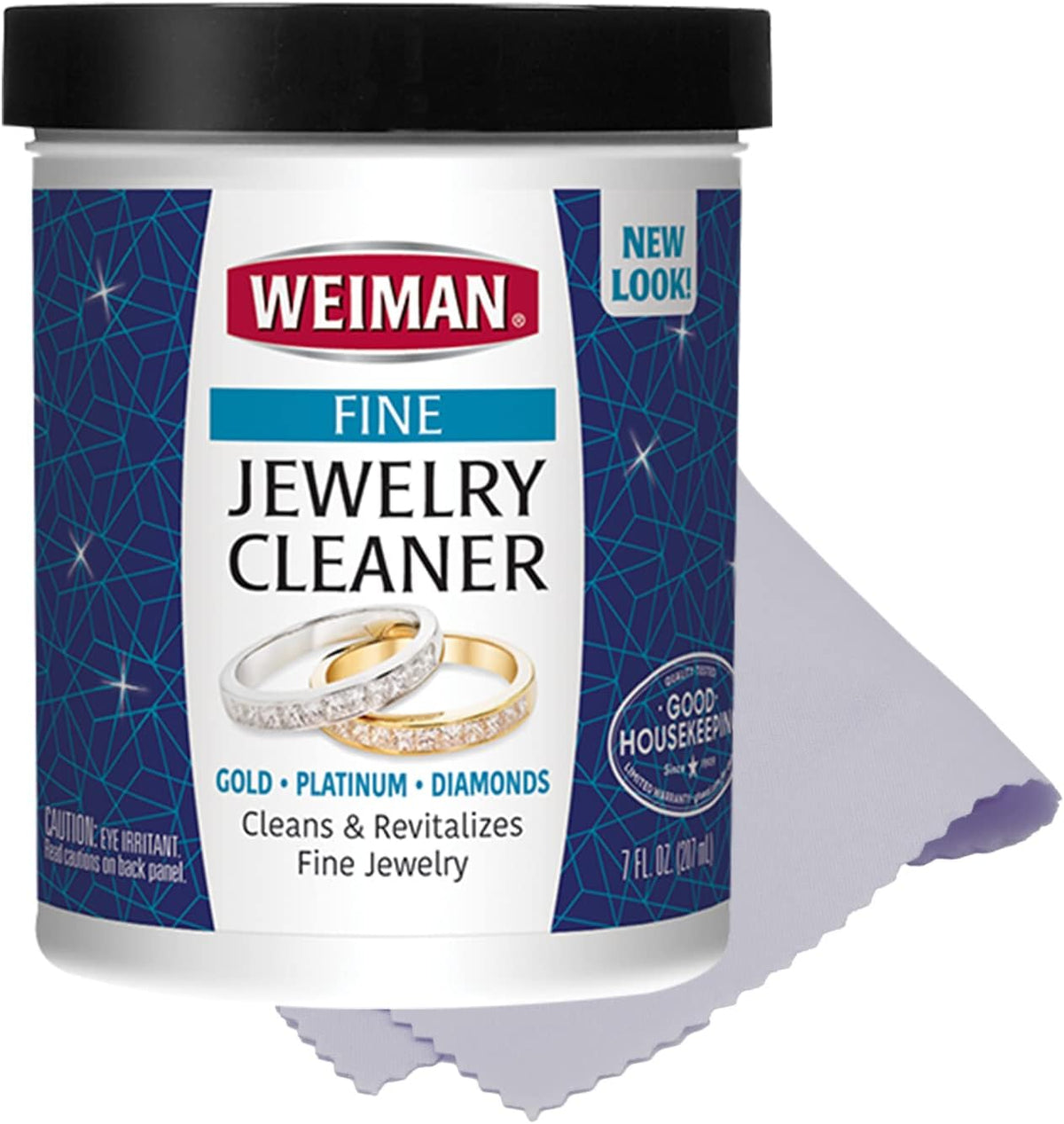 Weiman Fine Jewelry Cleaner Liquid 6 Fluid Ounce front view jar