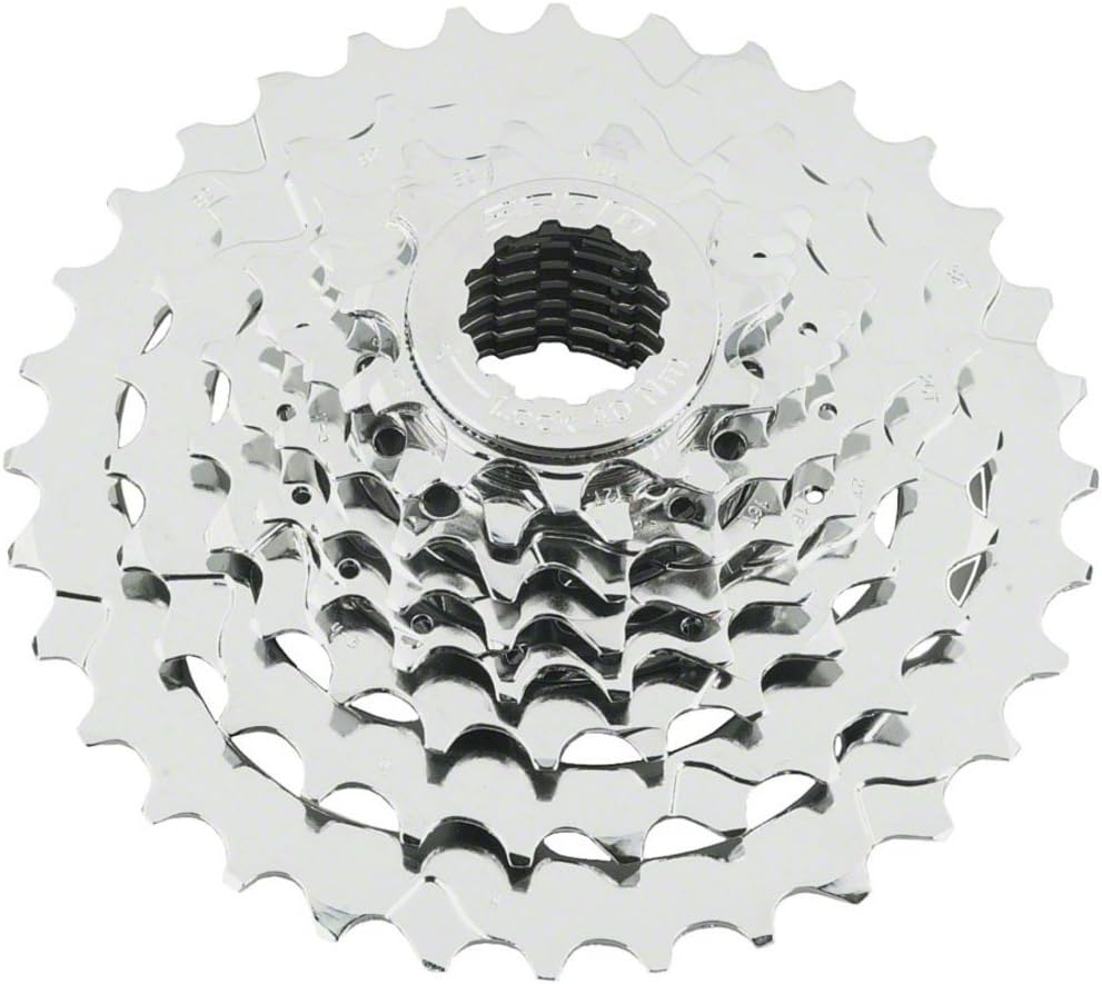 SRAM PG830 bicycle cassette front view showing silver steel sprockets