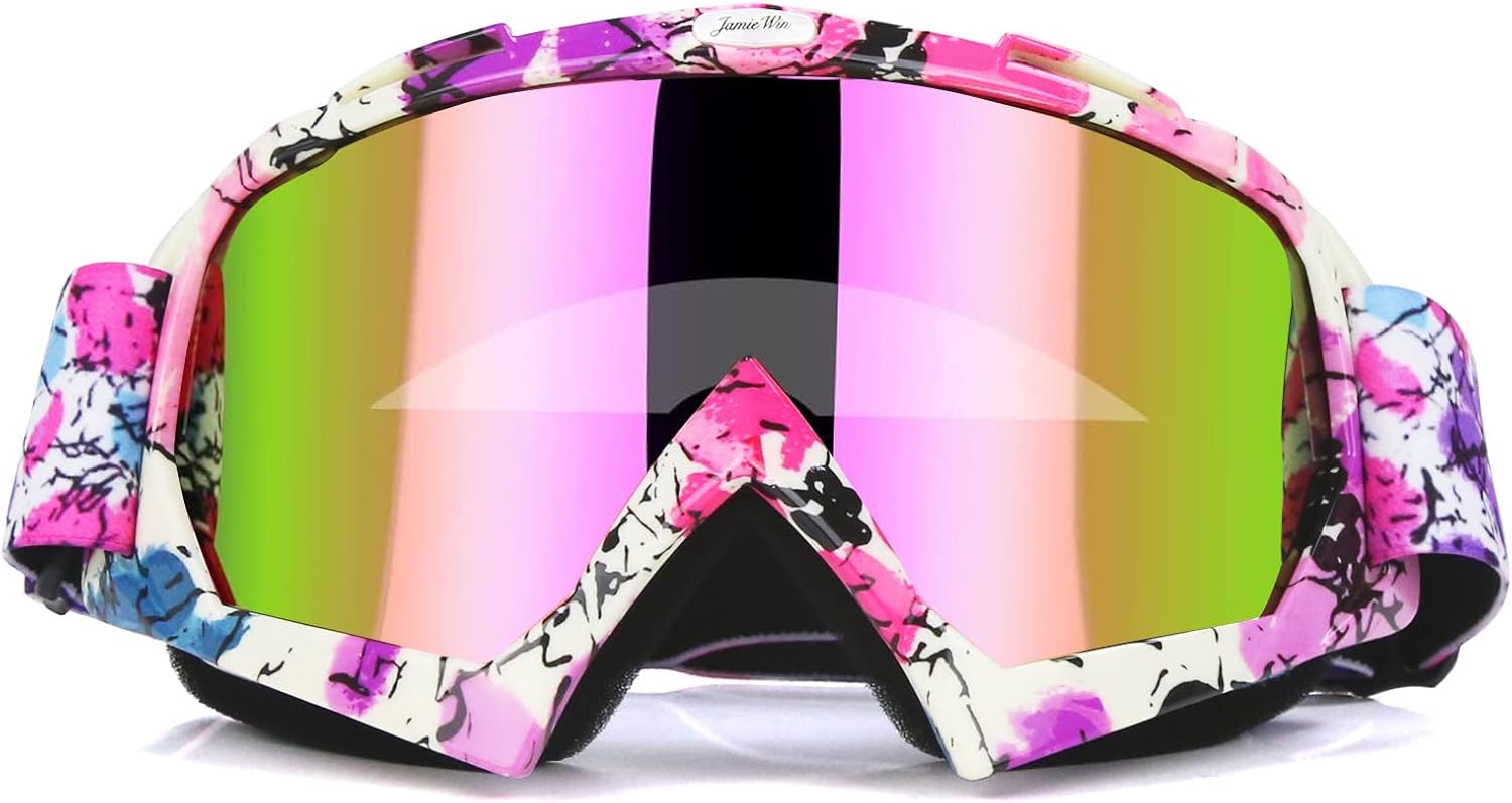 Jamiewin Motocross Goggles front view for offroad dirt bike riding