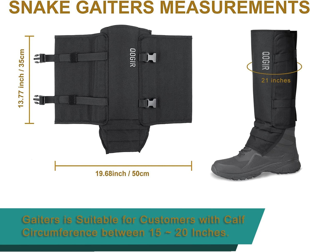 QOGIR Snake Gaiters for Hunting: Durable Snake Guards, Snake Gaiter Leggings for Men & Women, Snake Bite Protection for Lower Legs, Snake Proof Gaiters with Adjustable Size - Image 4