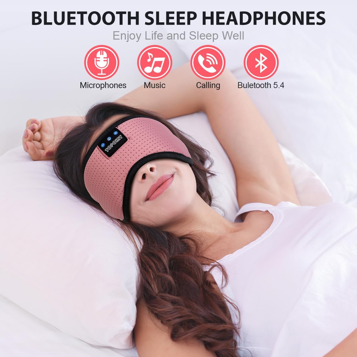 Topoint bluetooth eye mask interior speaker placement