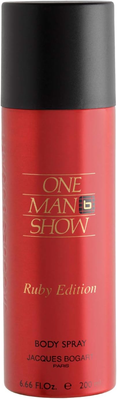 Jacques Bogart One Man Show Ruby body spray front view authentic cosmetics