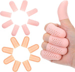 Wanmu Gel Finger Cots with Air Holes 20 Pieces front view package showing skin color protectors.