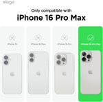 Elago iPhone 16 Pro Max black case back panel with MagSafe ring