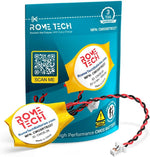 Rome Tech CMOS battery front view with two pin cable connector