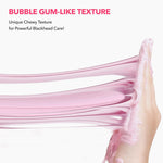 Detailed view of the pink bubble gum deep cleanser used as a one-minute pore clarifying facial mask.