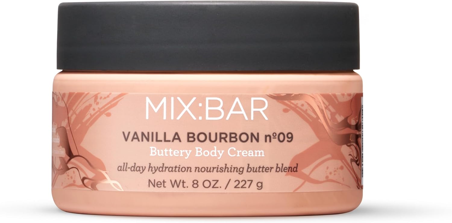 Mix:Bar Vanilla Bourbon body cream front view jar