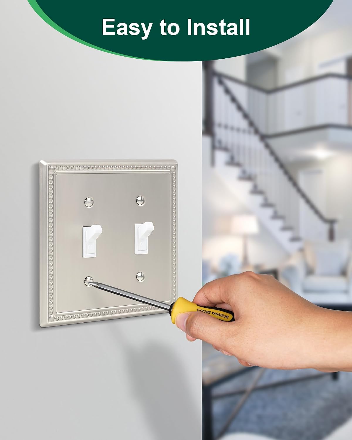 Treewell wall plate package contents including matching painted screws
