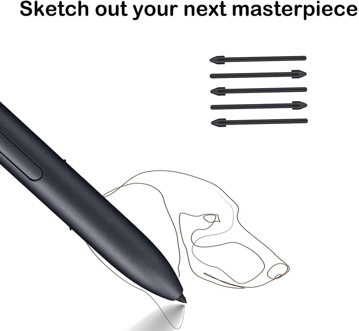Accessory set including five stylus tips and tweezer