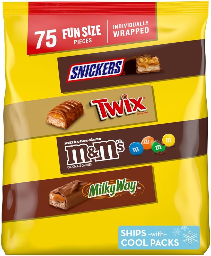 SNICKERS, TWIX, MILKY WAY & 3 MUSKETEERS Halloween Candy, Mini Chocolate Halloween Candy Mix Variety Pack for Trick or Treat, Party Favors and More, 150 Ct Bulk Bag - Image 12
