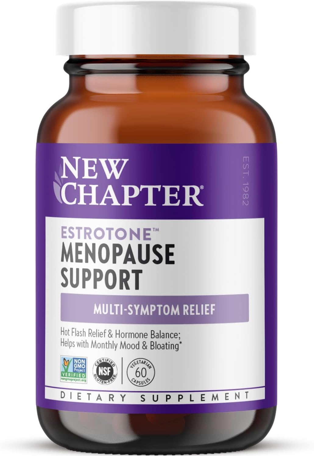 New Chapter Menopause Supplement - Estrotone Herbal Hormone Balance for Women in Perimenopause, with Black Cohosh for Hot Flash Relief & to Reduce Night Sweats + Vitex, No Added Hormones - 60 ct - Image 1