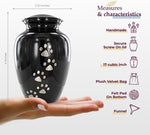 Small pet urn with paw print detail