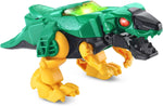 VTech interactive dinosaur toy showing electronic speaker layout