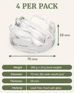 Elementi glass fermentation weights inside mason jar