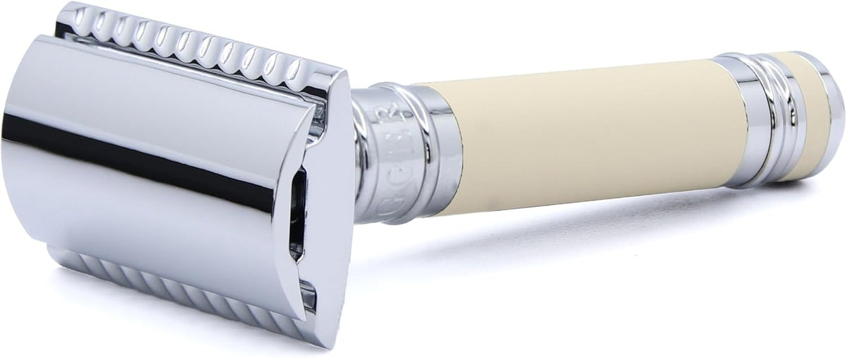 Edwin Jagger closed comb razor head and chrome collar