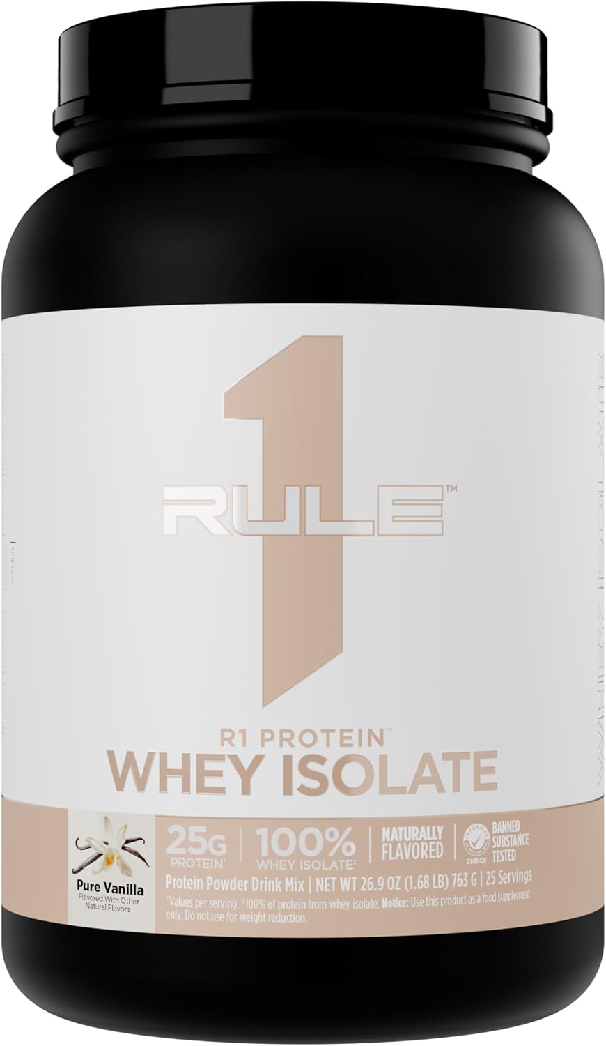 Rule 1 Naturally Flavored R1 Protein Whey Isolate, Dark Chocolate, 24 Serv | 25g of Protein Exclusively from Whey Isolates and Hydrolysate isolates for Workout Recovery and anytime use - Image 9