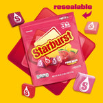 Authentic Starburst FaveREDS fifty ounce bulk candy package standing upright