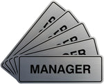 Standard Manager Door/Wall Sign - Red/Gold - Large - Image 10