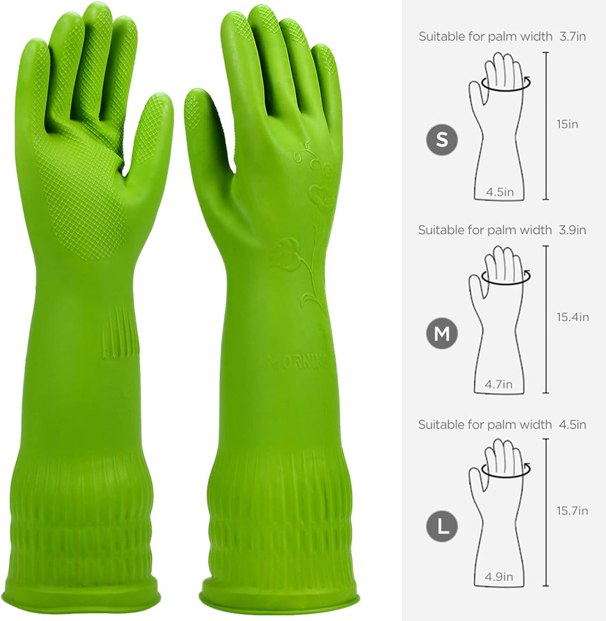 IUCGE durable latex cleaning gloves for kitchen chores