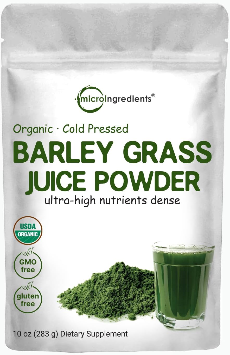 Micro Ingredients organic barley grass juice powder front view packaging