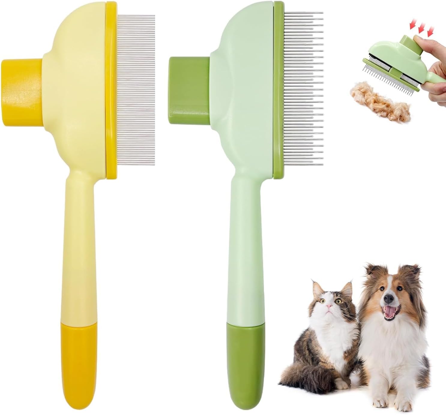 Xfopz flea comb for cats and dogs front view professional pet grooming tool