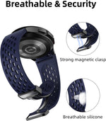 Perforated breathable dot pattern on the lightweight sport strap.