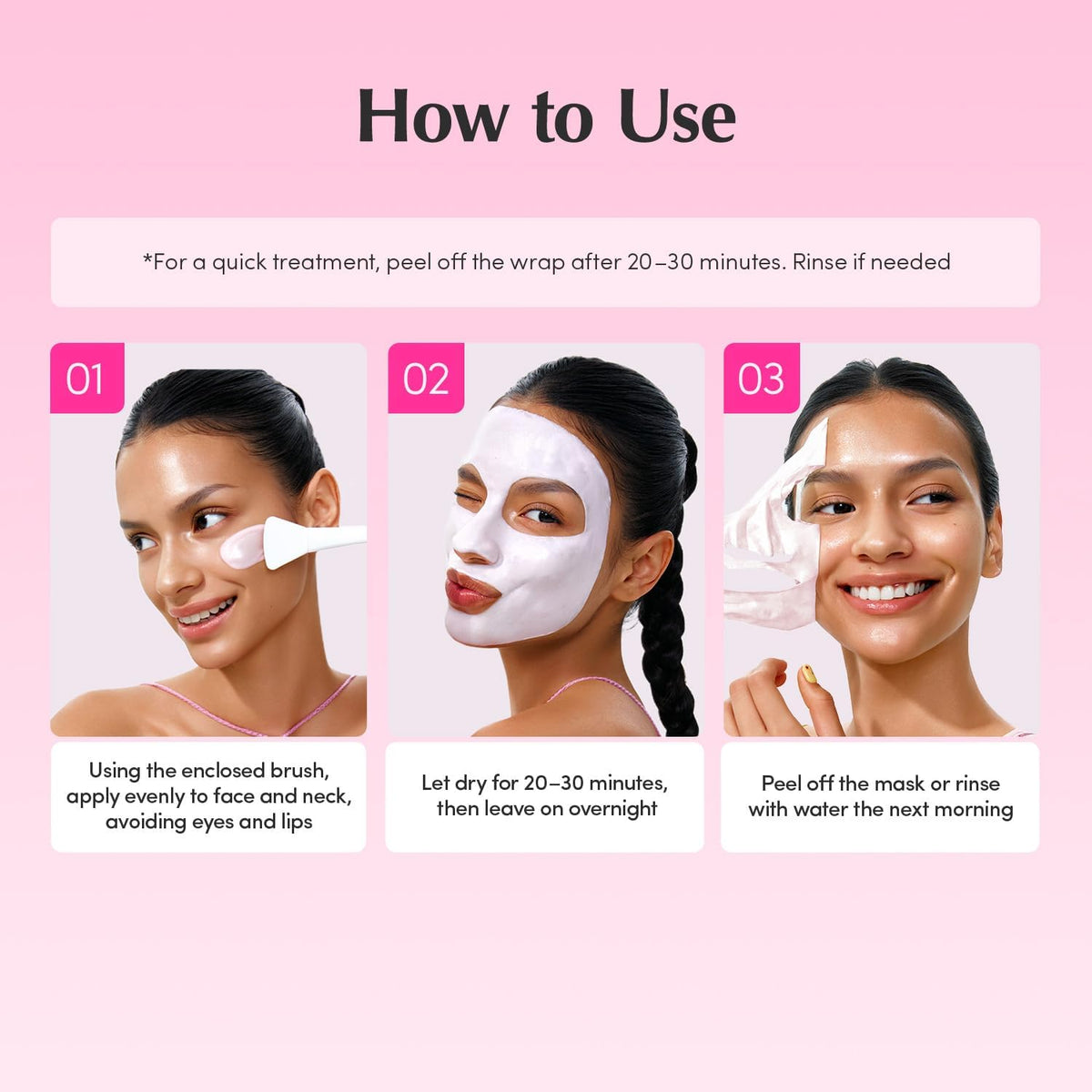 Eqqualberry overnight wrapping mask lifestyle setting