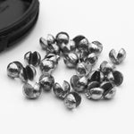 Fregito round lead sinkers close up texture