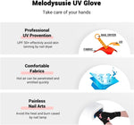 MelodySusie gel manicure gloves fabric close up