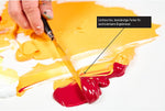 Liquitex light bismuth yellow acrylic paint tube side label