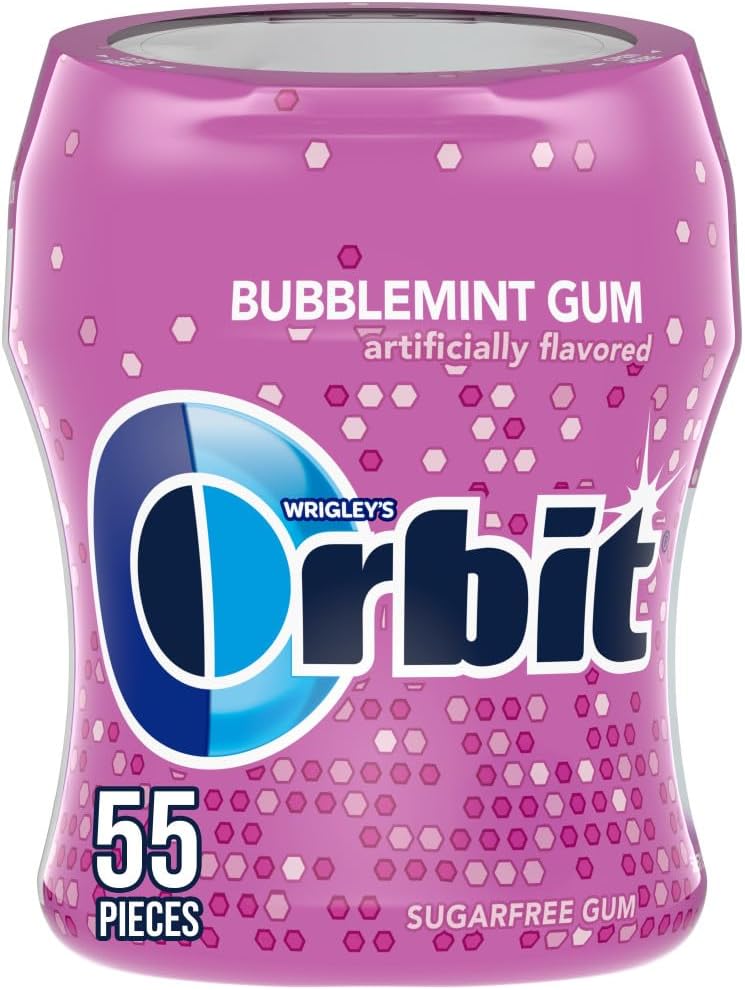 ORBIT Gum Bubblemint Sugar Free Mint Sugarless Fresh Breath Chewing Gum, 120 Piece Resealable Bulk Bottle - Image 12