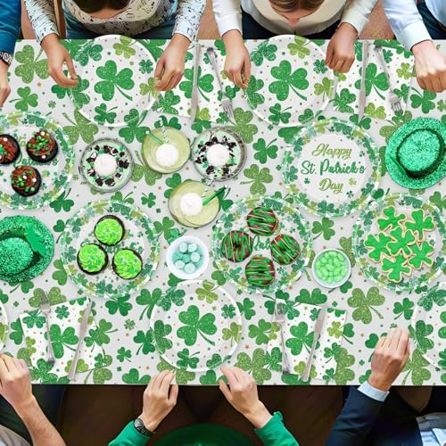 Litmitfu 150 piece shamrock dinnerware set for 50 guests