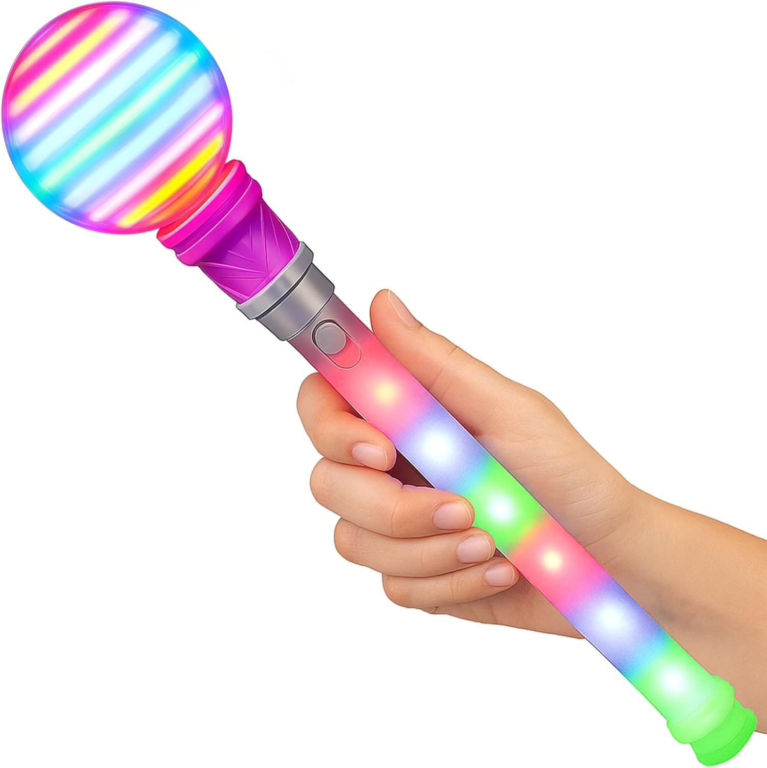 ArtCreativity 14 inch spinning magic ball LED wand front view