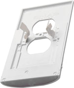SnapPower wall plate revealing rear power contact prongs