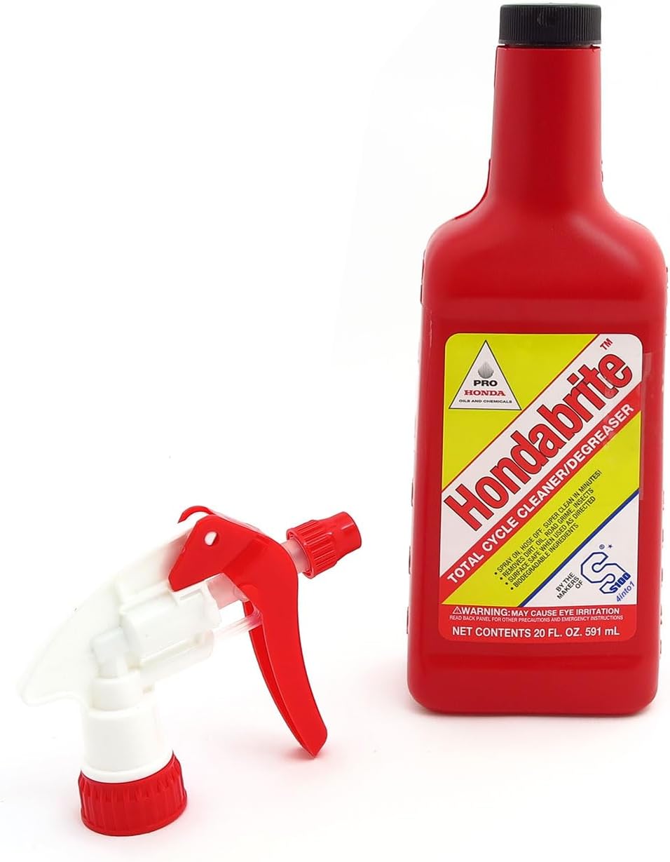 4into1 Genuine Hondabrite Total Cycle Cleaner front view spray bottle for motorcycle detailing.