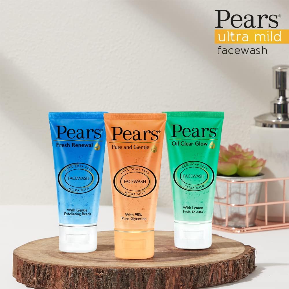 Pears pure and gentle skincare product range display