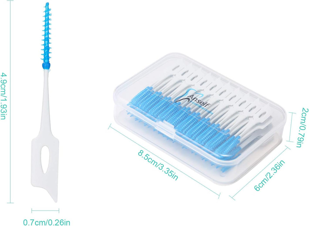 An-self 160PCS Interdental Brushes Ultra Tight Bristles Tooth Interdental Cleaners Silicone Toothpick Brush Disposable Teeth Soft Picks, Green - Image 6