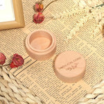 Wooden memorial box for fetal hair and baby teeth