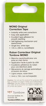 Tombow white correction tape ergonomic grip angle