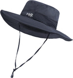 Bassdash sun fishing hat front view showing wide brim