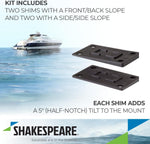 Black heavy-duty rubber shims angled display