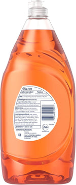 Dawn dish soap showing back label and ingredients list