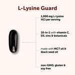 Micro Ingredients L-Lysine Guard supplement facts and nutrition label