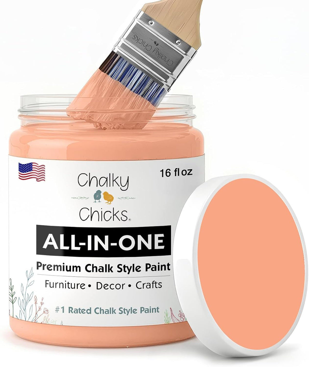 Chalky Chicks Logan Berry 32 Fl Oz Chalk Paint for Furniture All in One | Matte Plum, No Sanding, Wood Metal Glass Crafts Dresser Farmhouse, Low Odor Formula, Dries Within 30 Minutes, DIY Projects - Image 10