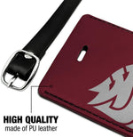 Graphics & More Washington St luggage tag attached with buckled strap