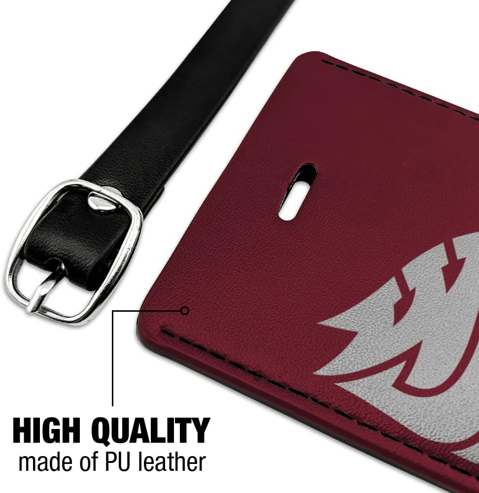 Graphics & More Washington St luggage tag attached with buckled strap