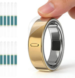Sylacor Ultra Thin Clear Cover for Oura Ring front view showcasing invisible protective film on a gold smart ring.
