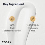 Back view of the COSRX snail cream packaging illustrating official ingredients and cruelty-free certification.
